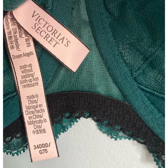 Victoria's Secret Bra 34DDD Green Unlined NWOT - Picture 5 of 9